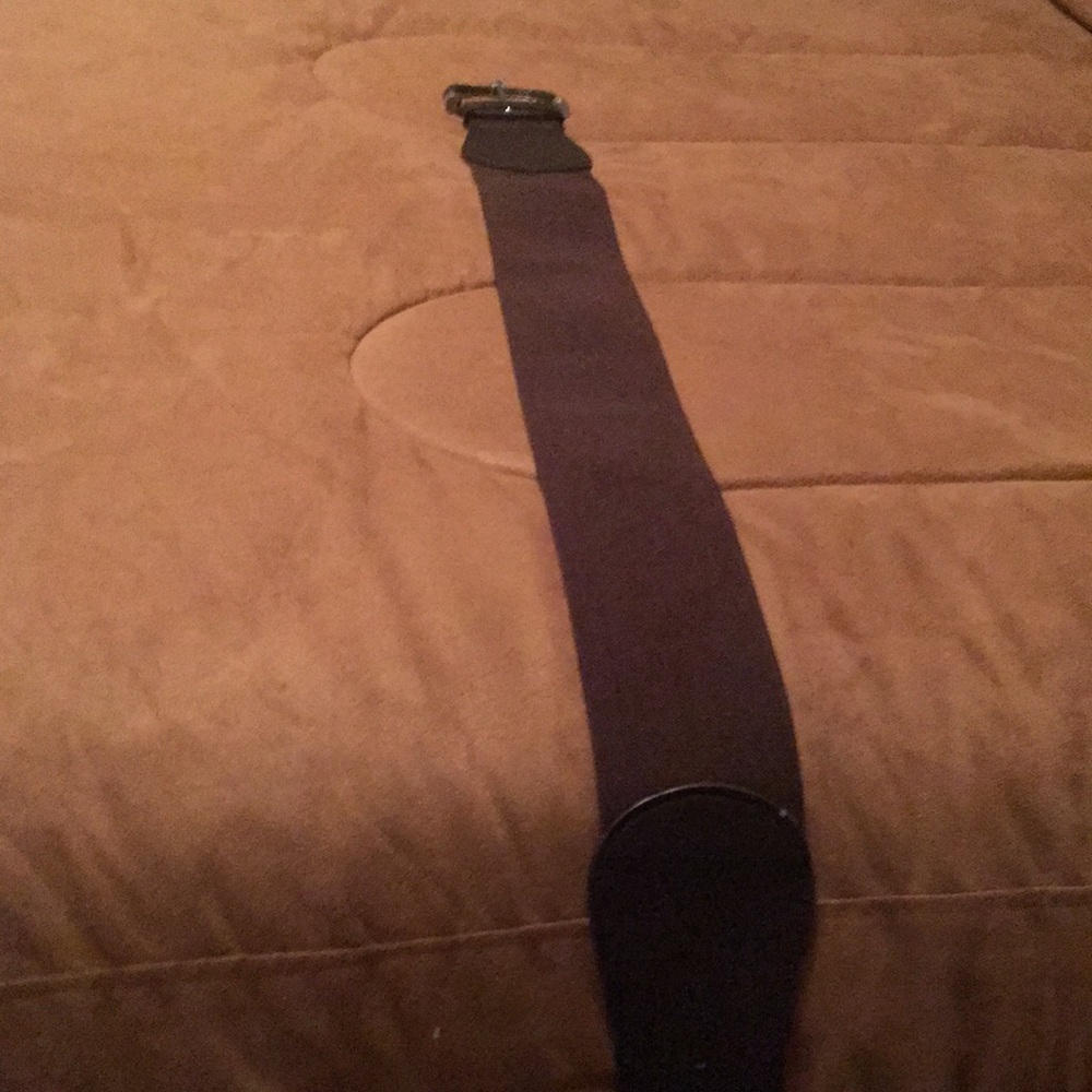 Brown leather belt